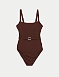 Textured Square Neck Swimsuit