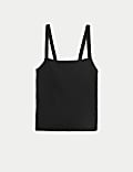 Textured Square Neck Tankini Top