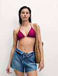 Printed Halterneck Triangle Bikini Top
