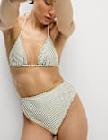 Printed Halterneck Triangle Bikini Top