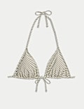 Printed Halterneck Triangle Bikini Top