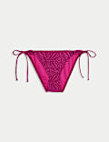 Animal Print Tie Side Bikini Bottoms