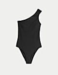 Neoprene Padded One Shoulder Swimsuit