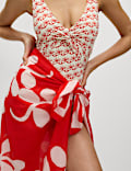 360 Tummy Control Printed Plunge Swimsuit