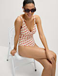 360 Tummy Control Printed Plunge Swimsuit