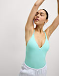 Plunge V-Neck Swimsuit