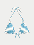 Printed Knot Front Triangle Bikini Top