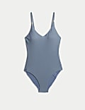 Trim Detail Plunge V-Neck Swimsuit