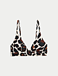 Printed Plunge Bikini Top