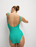 Neoprene Scallop Plunge Swimsuit