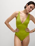 V-Neck Deep Plunge Swimsuit
