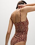 Floral Square Neck Tankini Top