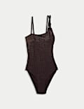 Maillot de bain à une manche et paillettes