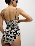 Printed Padded Plunge Swimsuit