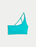 Haut de bikini à une manche et motif texturé