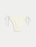 Jacquard Tie Side Bikini Bottoms