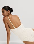 Jacquard Plunge Swimsuit