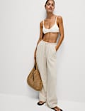 Lace Textured Scoop Neck Bikini Top