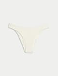 Textured High Leg Bikini Bottoms