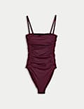 Tummy Control Ruched Bandeau Swimsuit