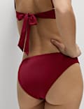 Ruched High Leg Bikini Bottoms