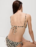 Animal Print Triangle Bikini Top
