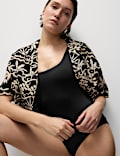Period Ribbed Scoop Neck Swimsuit