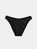 Textured V-Front Bikini Bottoms
