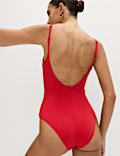 Sculpt Broderie Trim Plunge Swimsuit