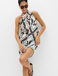Zuiver katoenen strandsarong met bloemenmotief
