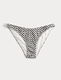 Hoog uitgesneden bikinibroekje met print