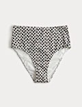 Bikinibroekje met hoge taille en print