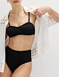 Tummy Control High Waisted High Leg Bikini Bottoms