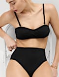 Tummy Control High Waisted High Leg Bikini Bottoms
