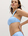 Textured Honeycomb Padded Square Neck Bikini Top