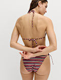 Printed Padded Halterneck Triangle Bikini Top