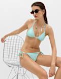 Printed Padded Halterneck Triangle Bikini Top