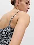 Printed Scoop Neck Swimsuit