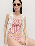 Printed Bandeau Tankini Top