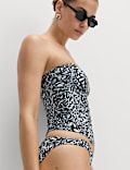 Printed Bandeau Tankini Top