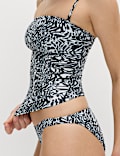 Printed Bandeau Tankini Top