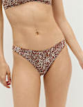 Printed High Leg Bikini Bottoms