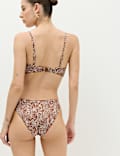 Printed High Leg Bikini Bottoms