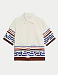 Linen Rich Printed Top