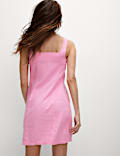 Robe tube mini en lin