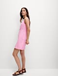 Robe tube mini en lin