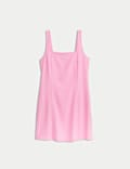 Robe tube mini en lin