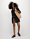 Pure Cotton Collared Beach Shirt