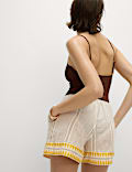Cotton Rich Jacquard Beach Shorts
