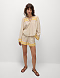 Cotton Rich Jacquard Beach Shorts
